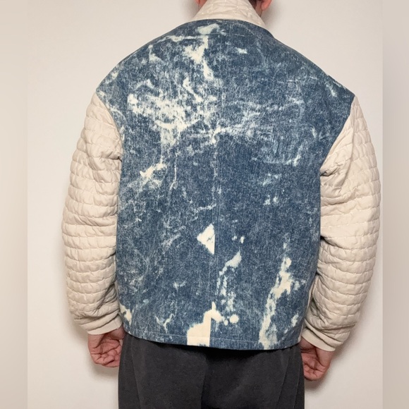 Custom Kimono Style Acid Wash Bleached Jean Denim Jacket - Picture 2 of 12